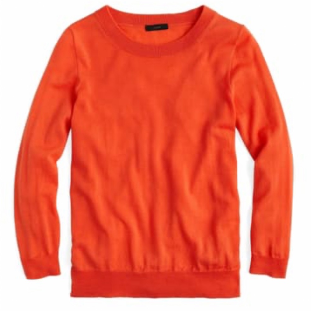 J. Crew Tippi Sweater Brilliant Sunset Orange